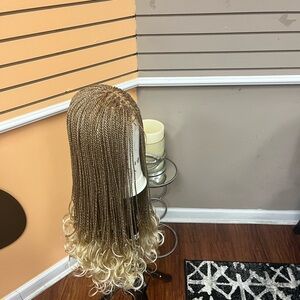 Elegant Ombre  French curls Braided Wig